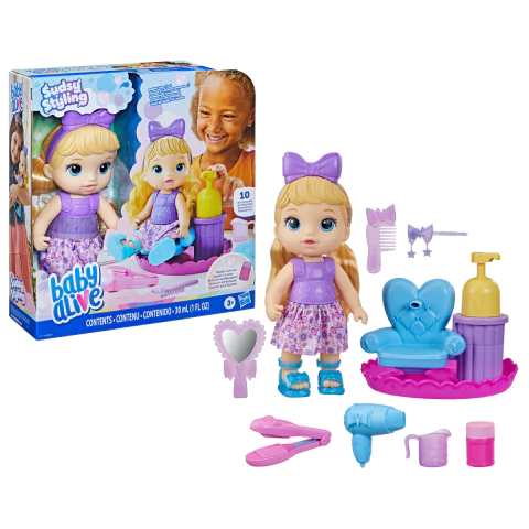 Boneca Baby Alive Sudsy Styling Loira Hasbro F5112 - comprar online