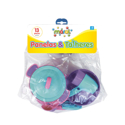 Kit Panelas e Talheres Rosa e Roxo Solapa Maral 1025 - comprar online