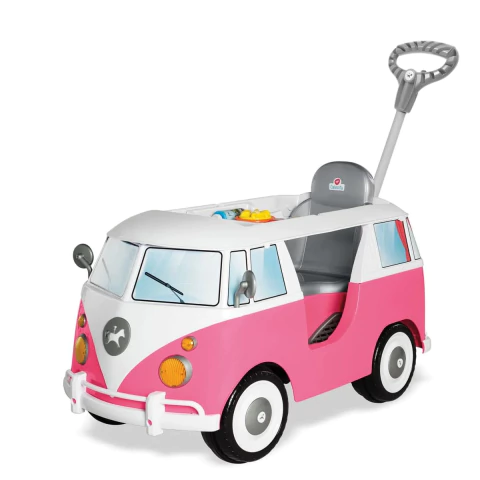 Carrinho de Passeio Kombina Rosa Empurrador e Pedal Calesita 1030