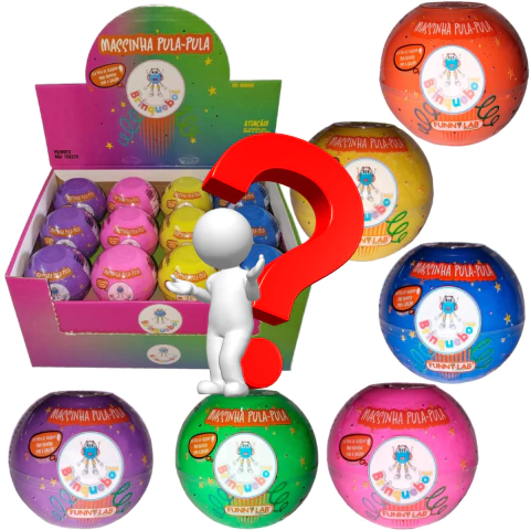 Massinha Pula Pula Pequena 100g Sortida Brinquebol Funny Lab 2010-5 - comprar online