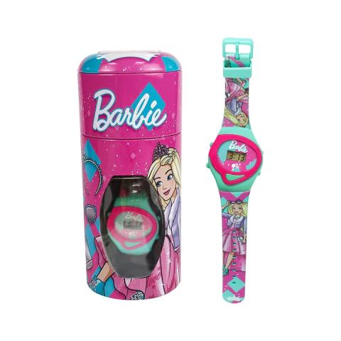 Relógio Fashion Digital Barbie no Cofrinho Fun F0062-3