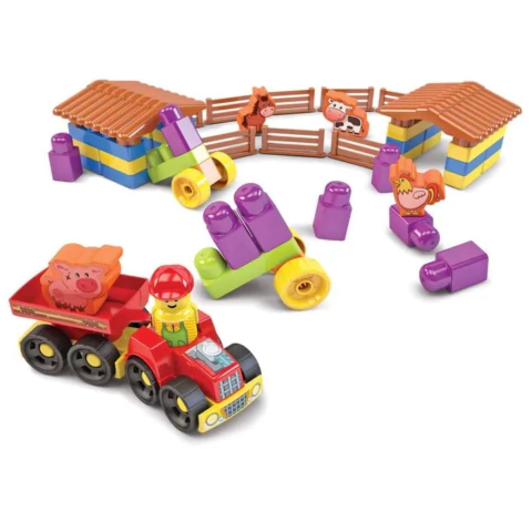 Blocos De Montar Fazendinha 53 Peças Dismat MK181