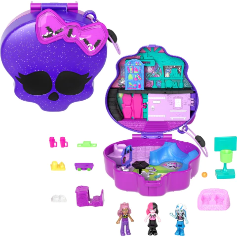 Boneca Polly Pocket Cenário Mini Mundo Monster High Mattel HVV58