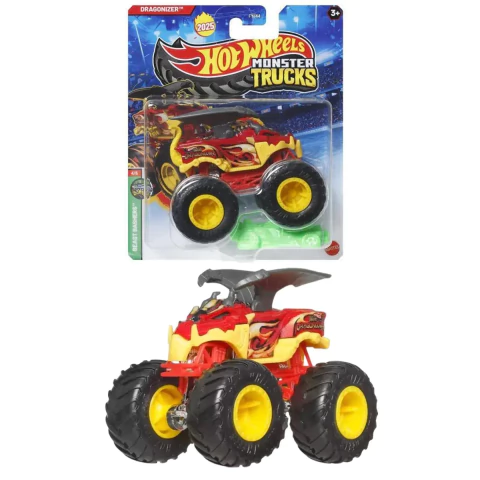 Hot Wheels Veículo Monster Trucks Dragonizer Vermelho Mattel JCD69|FYJ44