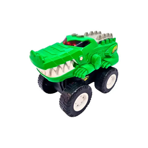 Carro Monster Jacaré Verde Com Luz E Som Dm Toys Dmt6329