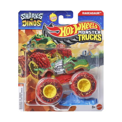 Hot Wheels Veículo Monster Trucks Rageasaur Roda Vermelha Mattel JCD98|FYJ44