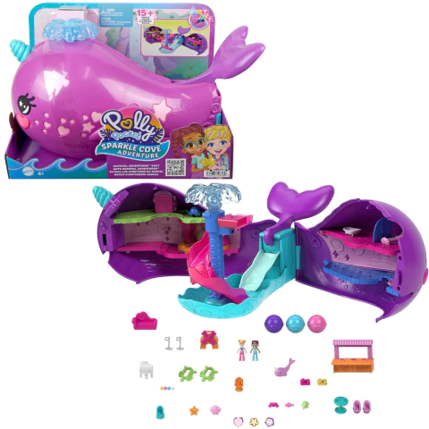 Barco Aventura em Sparkle Baía Mágica Polly Pocket Mattel HKV71 - comprar online