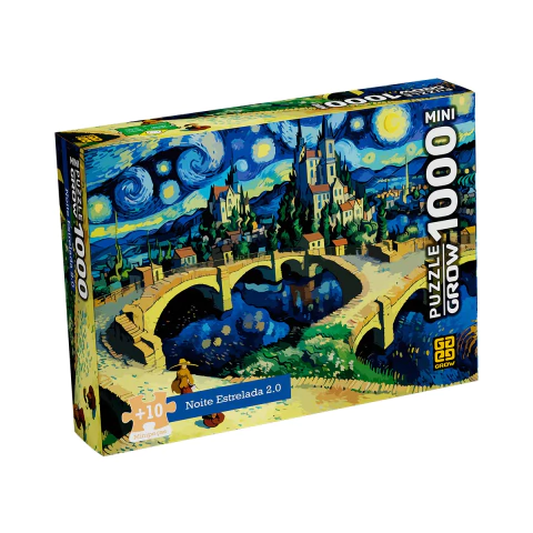 Mini Quebra-Cabeça 1000 Peças Noite Estrelada 2.0 Grow 04608