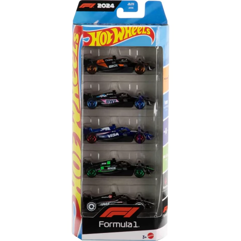 Kit 5 Carrinhos Hot Wheels F1 Mattel JBJ78