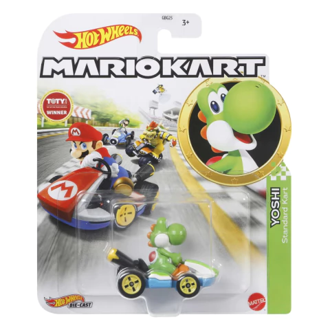 Carrinho Hot Wheels Mario Kart Yoshi Mattel GLP38|GBG25