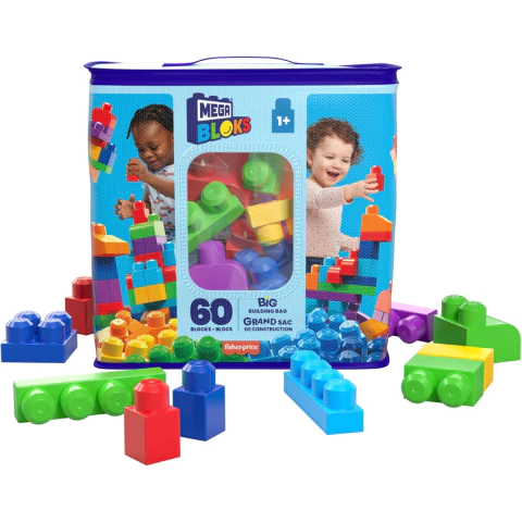 Mega Bloks Sacola com 60 Blocos Coloridos Mattel DCH55 - comprar online