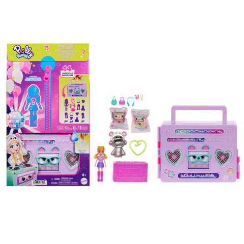 Boneca Polly Pocket Baile Discoteca Fashion Reveal Mattel HRD65 - comprar online