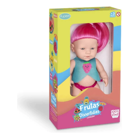 Boneca Cheirinho de Frutas Morango Pupee 1078