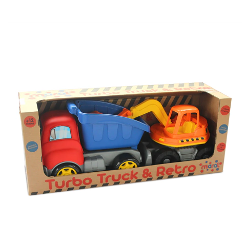 Brinquedo Escavadeira e Caminhão Turbo Truck Retro Maral 4163 - comprar online
