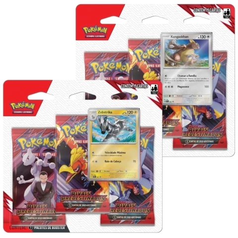 Blister Triplo Pokémon EV10 Rivais Predestinados Copag 35559 - comprar online