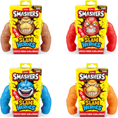 Smashers Boneco Elástico Slam Heroes Stretch Throw Fun F0233-2