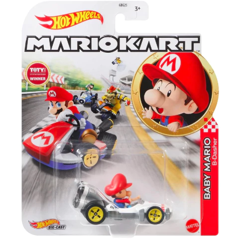 Carrinho Hot Wheels Mario Kart Baby Mario Mattel GRN12|GBG25