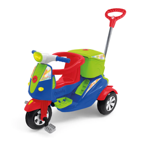 Triciclo Moto Uno Azul e Verde Calesita 1035 - comprar online