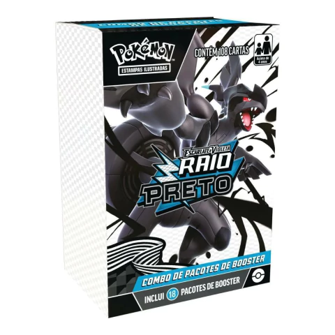Pokémon Combo de Booster EV10.5 Raio Preto 18 Pacotes de Booster Copag 35907