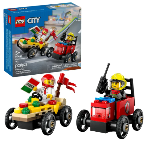 LEGO City Carro de Pizza vs Caminhão de Bombeiros LEGO 60458 - comprar online