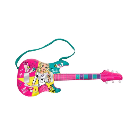 Guitarra Infantil Barbie Fabulosa com Função MP3 Player Fun F00045