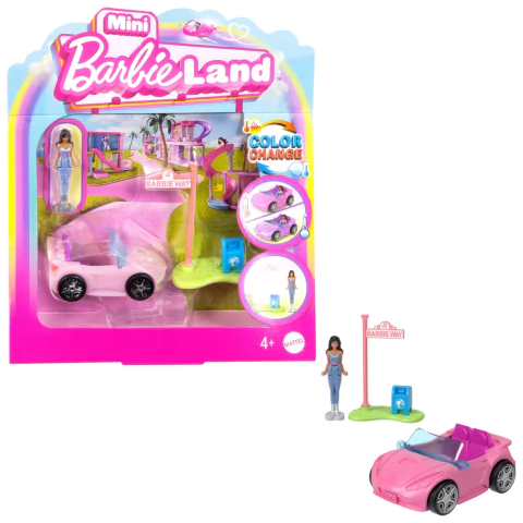 Boneca Barbie Mini Barbieland Carro Rosa Mattel HYF42|HYF38 - comprar online