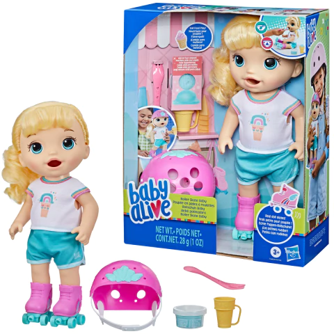 Boneca Baby Alive com Patins Roller Loira Hasbro F5354 - comprar online