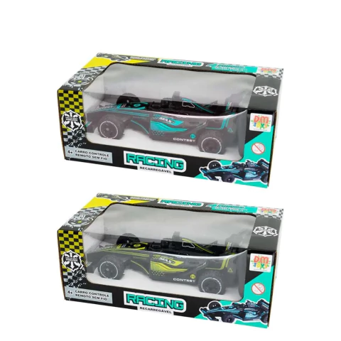 Carrinho de Controle Remoto Racing 4 Funções Recarregável DM Toys DMT6403