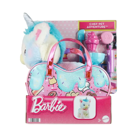 Pelúcia Barbie Unicórnio Chef Pet Adventure Mattel HPJ42