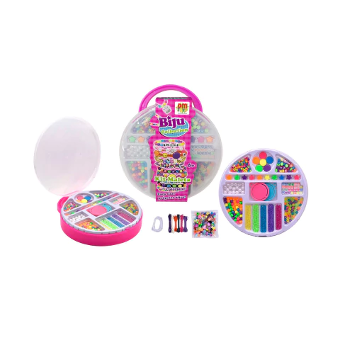 Biju Collection Kit Maleta Redonda Rosa Dm Toys Dmt6314