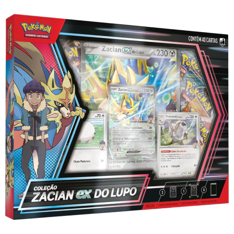 Box Pokémon Coleção Zacian ex do Lupo Copag 35263 - comprar online