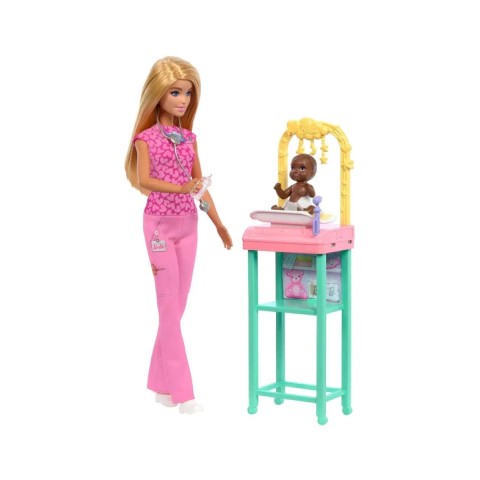 Boneca Barbie Profissões Médica Pediatra Loira Mattel JCR72|JCR71 - comprar online