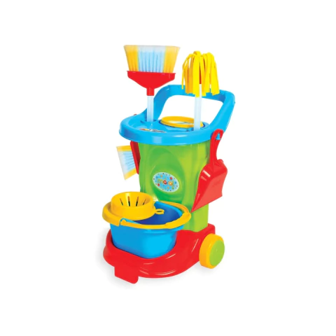 Carrinho de Limpeza Cleaning Trolley Colorido Completo Maral 1098