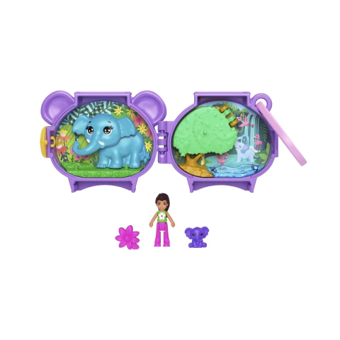 Boneca Polly Pocket Micro Mundo dos Animais Elefante Mattel JCB19|HMX20 - comprar online