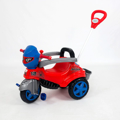 Triciclo Baby City Spider Passeio e Pedal Vermelho Maral 3148 - comprar online