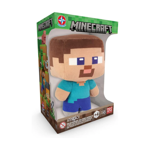 Pelúcia Minecraft Steve 18 cm Estrela 800042 - comprar online