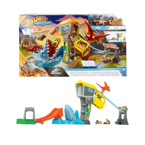 Hot Wheels Racer Verse Jurassic World Ataque Da Blue Mattel HWV65