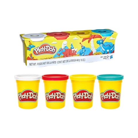 Massinha Play-Doh com 4 Potes Sortidos Hasbro B5517 - comprar online