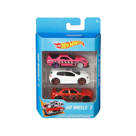 Kit 3 Carrinhos Básicos Sortidos Hot Wheels Mattel K5904