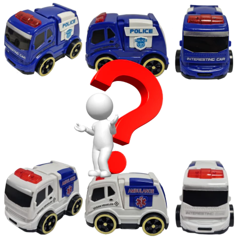 Carrinho de Polícia com Fricção Sortido Shiny Toys 000981 - comprar online