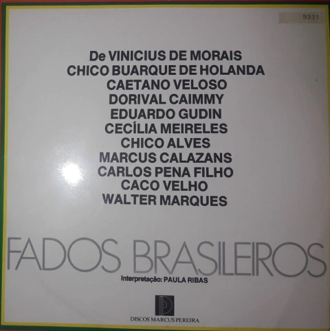 lp vinil fados brasileiros – interpretação: paula ribas
