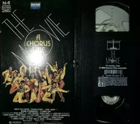 vhs original the movie a chorus line (importado) - comprar online