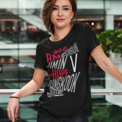 Camiseta BTS Nomes Logo - comprar online