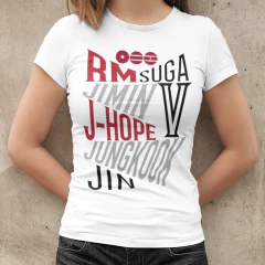 Baby Look Feminina BTS Nomes Logo - comprar online