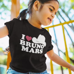 Camiseta Infantil I Love Bruno Mars The Romantic - comprar online