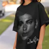 Camiseta Oversized Dua Lipa Big Head Pontilhado - comprar online