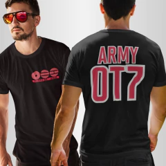 Camiseta BTS Logo Army OT7 Frente e Costas