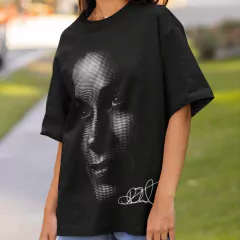 Camiseta Oversized Alanis Morissette Big Head Pontilhado - comprar online