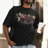Camiseta Oversized Bruno Mars Cartoon Evolution Preta - comprar online