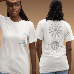 Camiseta Oversized Harry Styles Kiss Disco Logo Frente e Costas - comprar online